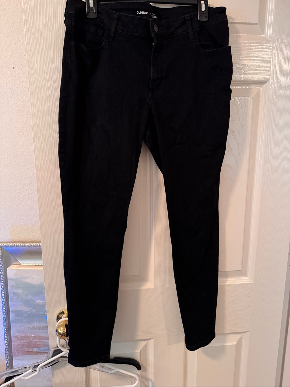 Old Navy Black Mid-Rise Rockstar Skinny Jeans-Sz 14, worn once